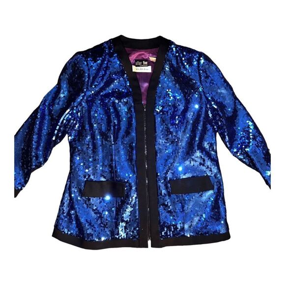 NWT JULIE DUROCHE’’ for After Five VINTAGE. Zip up Sequin Jacket - Picture 1 of 3